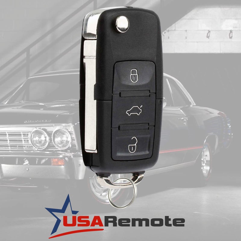 USARemote Replacement Keyless Entry Remote Flip Key Fob fits 2002 2003 2004 2005 VW Jetta, Golf, Passat (HLO1J0959753AM) - Image 2